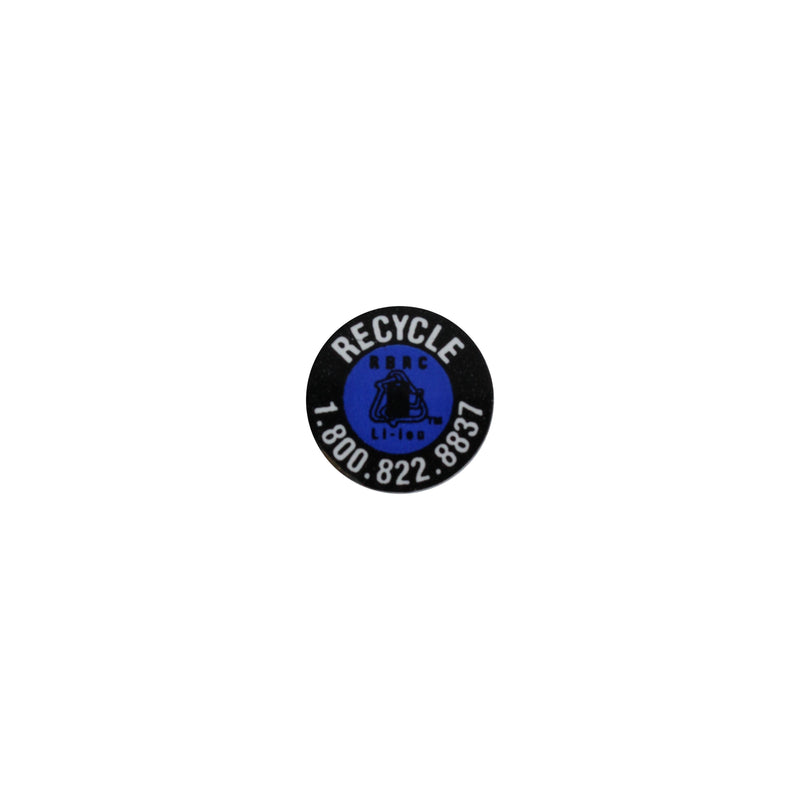 LP10-Medium Circular Li-Ion RBRC Recycle Label 1000 per roll