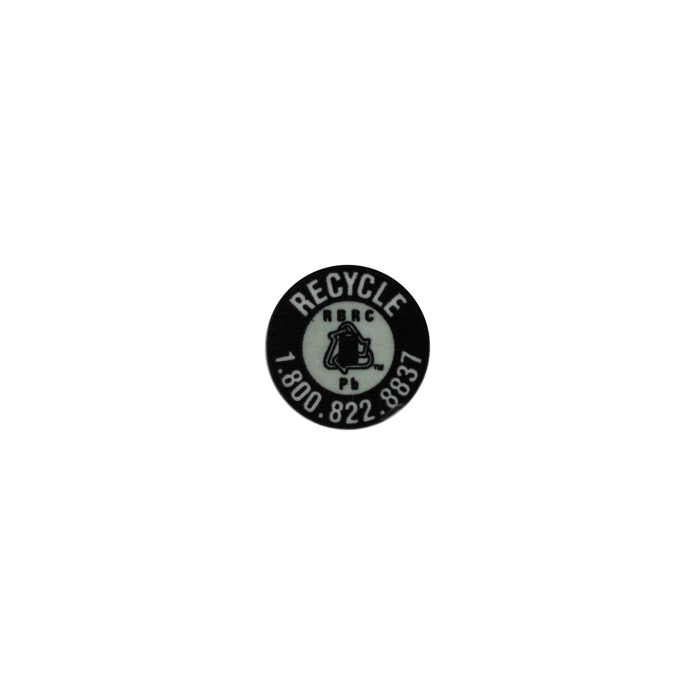 Medium Circular Lead (Pb) RBRC Recycle Label 1000 per roll — S&S ...