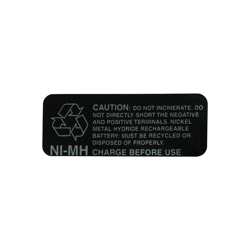 LP14-Metallic Rectangular Ni-MH Caution Label