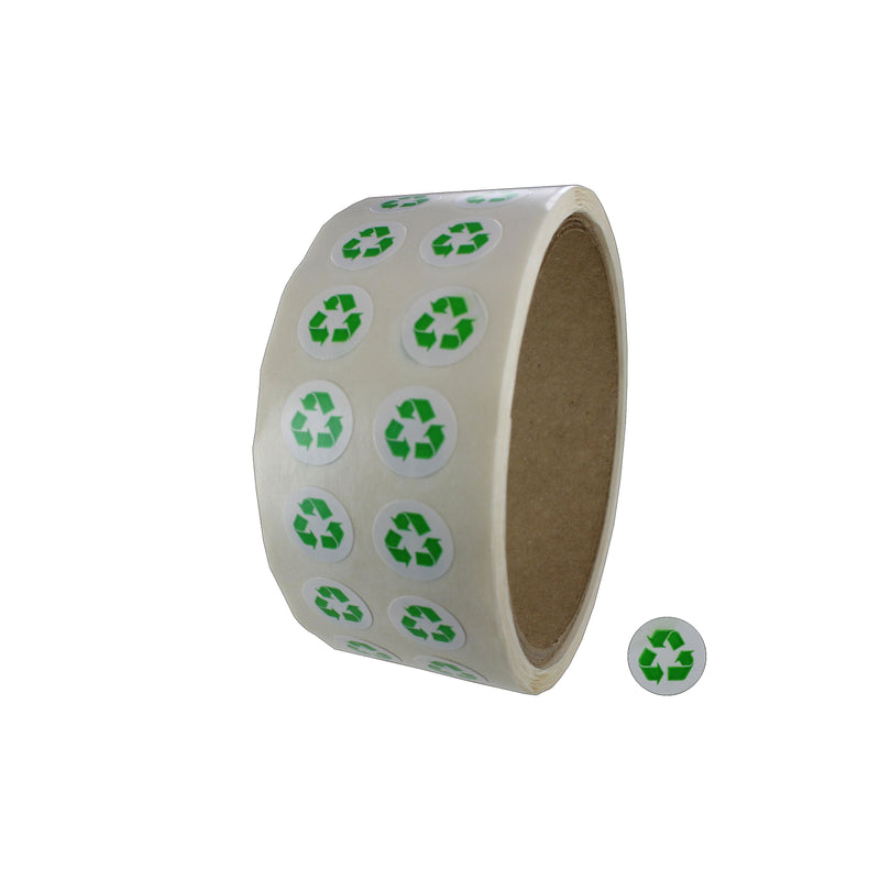 LP04-Green Generic Recycling Label 1000 per roll