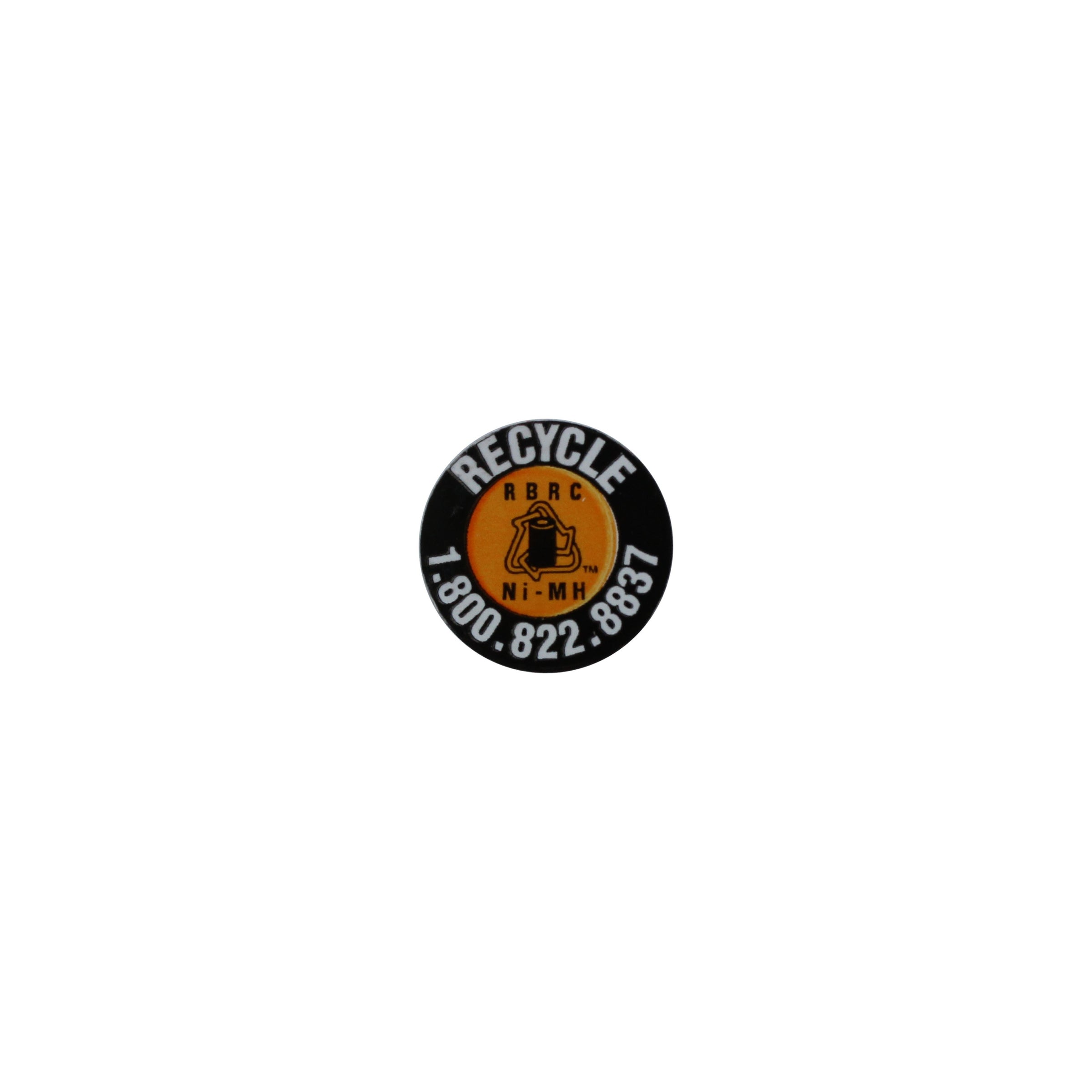 Medium Circular Ni-MH RBRC Recycle Label 1000 per roll — S&S Electronics