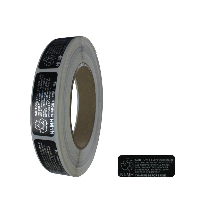 LP14-Metallic Rectangular Ni-MH Caution Label