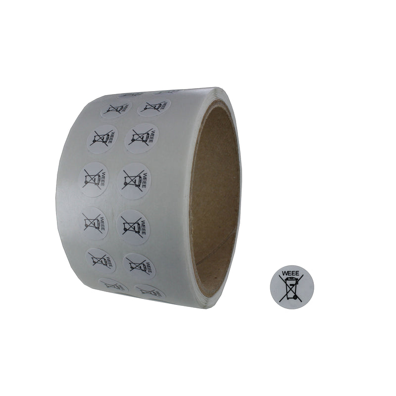LP12-Medium Circular Do Not Dispose In Trash Caution Label 2000 per roll